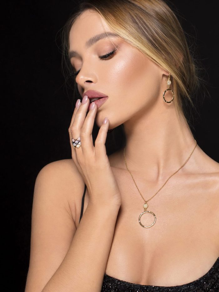 Dorina Gegiçi model jewels Bejew made in Italy